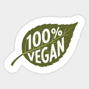 100% Vegan Sticker